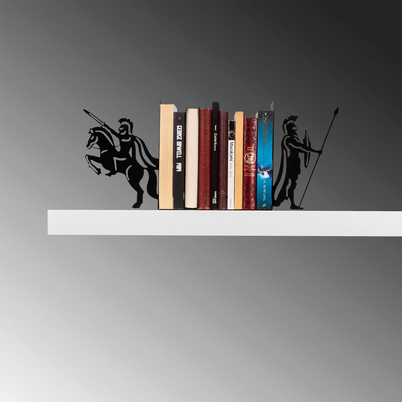 Opritor de carti, Kitap tutucu 12, 40x14x22 cm, Metal, Negru - 1 | YEO