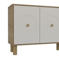 Consola, Olivia, Deren KX180 Bohem, Stejar Safir / Alb