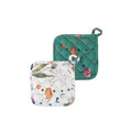 Set 2 suporturi pentru vase fierbinti Flora, Andrea Fontebasso, 2 piese, 18x18 cm, bumbac, multicolor