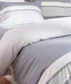 Lenjerie de pat dubla, Viento - Anthracite, Elliott, 50% bumbac / 50% poliester