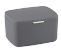 Cutie depozitare Barcelona, Wenko, 19.5x16x11 cm, plastic/TPE, gri inchis