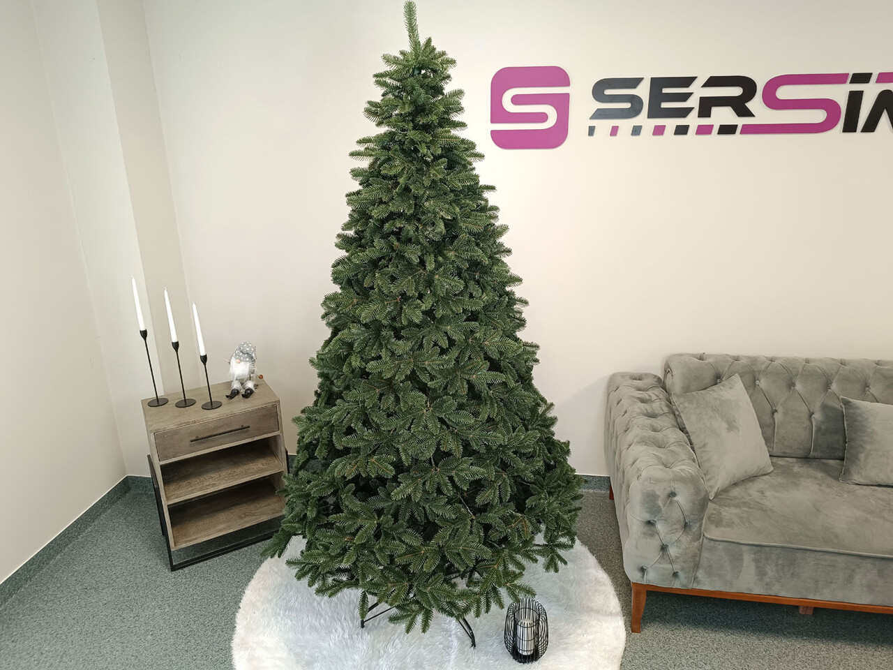 Brad artificial Christmas Deluxe by Sersimo, Canada verde, 3D, 210cm — imaginea 5