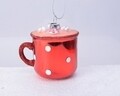 Glob Chocomug with snowflake, Decoris, H7.5 cm, sticla, rosu