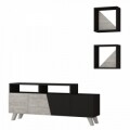Comoda TV, Homitis, Cafune - Anthracite, Beige, 31.5x140x58 cm