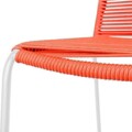 Scaun pentru gradina Antea Light Legs, 53 x 53 x 88 cm, otel/sfoara, rosu