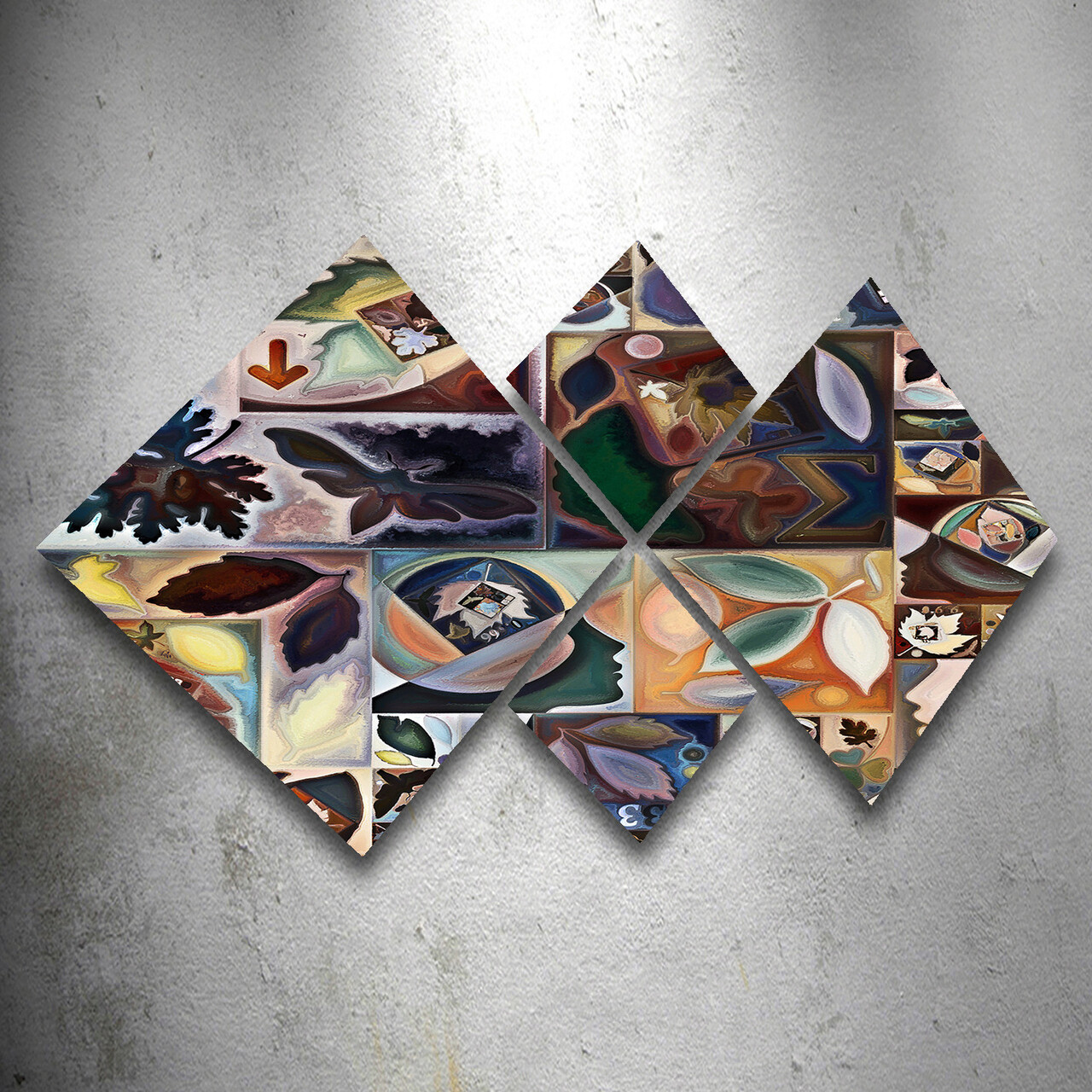 Set 4 tablouri decorative, 4MDF1707617194, MDF, Imprimat UV, Multicolor - 1 | YEO