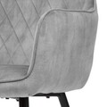 Scaun Satori, Homla, 62x58x79 cm, poliester/metal/MDF, gri