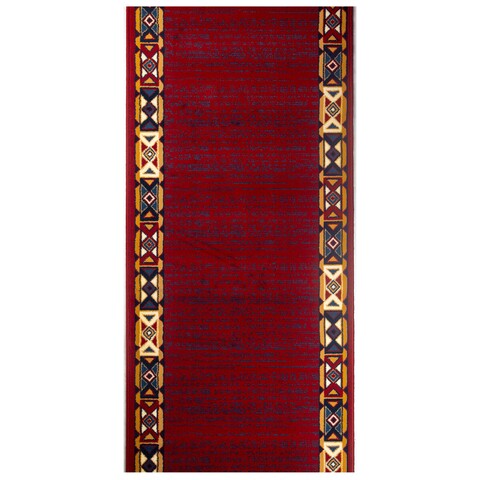 Traversa pentru hol Barda, Decorino, 80x700 cm, polipropilena, rosu