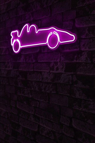 Decoratiune luminoasa LED, Formula 1 Race Car, Benzi flexibile de neon, DC 12 V, Roz
