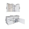 Set Dulap de Baie cu Chiuvetă și Oglindă (2 Piese), Hanah Home, 1328, MDF-LAM, Alb mat