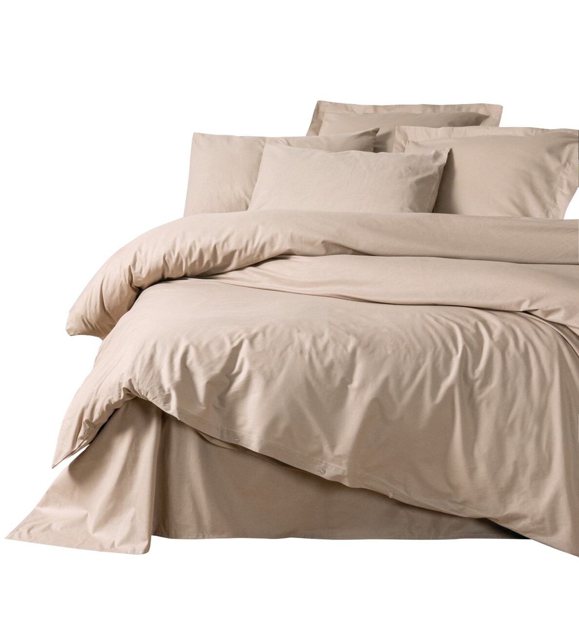 Lenjerie de pat dubla, Plain - Beige, Cotton Box, Bumbac Ranforce - 2 | YEO