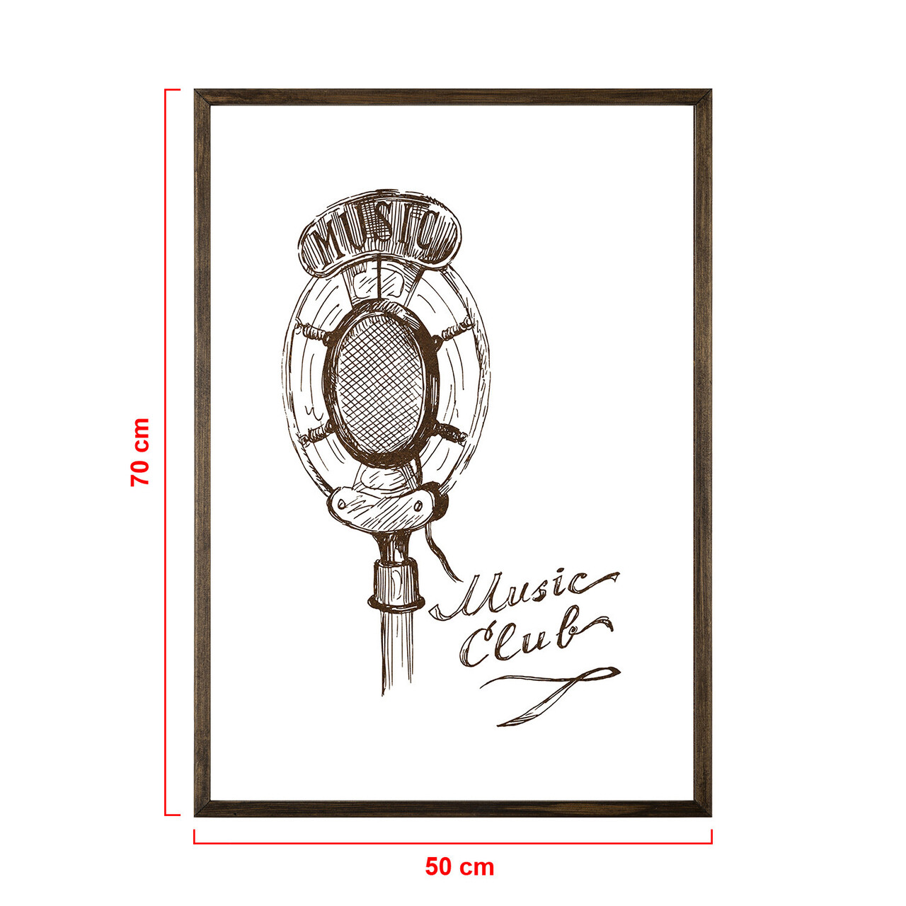 Tablou decorativ, TD009, Lemn, Desenat manual, Natural