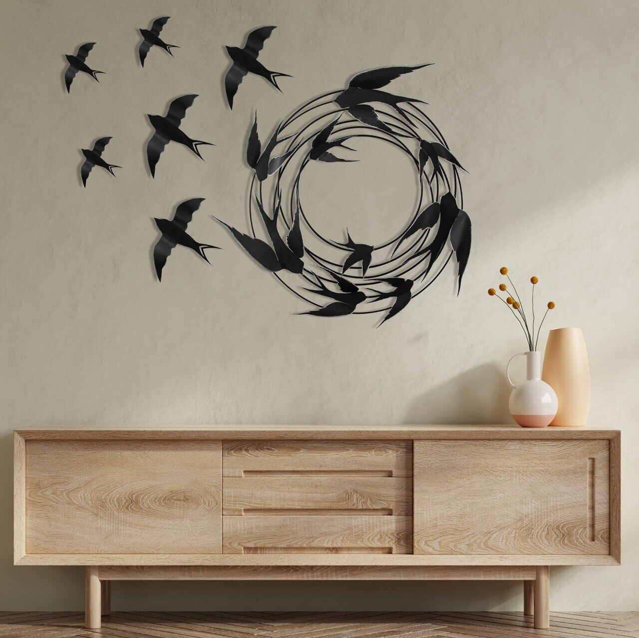 Decoratiune, Migration, Dimensiuni: 79 x 8 x 79 cm, Multicolor — imaginea 4
