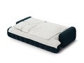 Canapea extensibila 4 locuri, Linz, Cosmopolitan Design, 250x100x84 cm, catifea, albastru petrol inchis