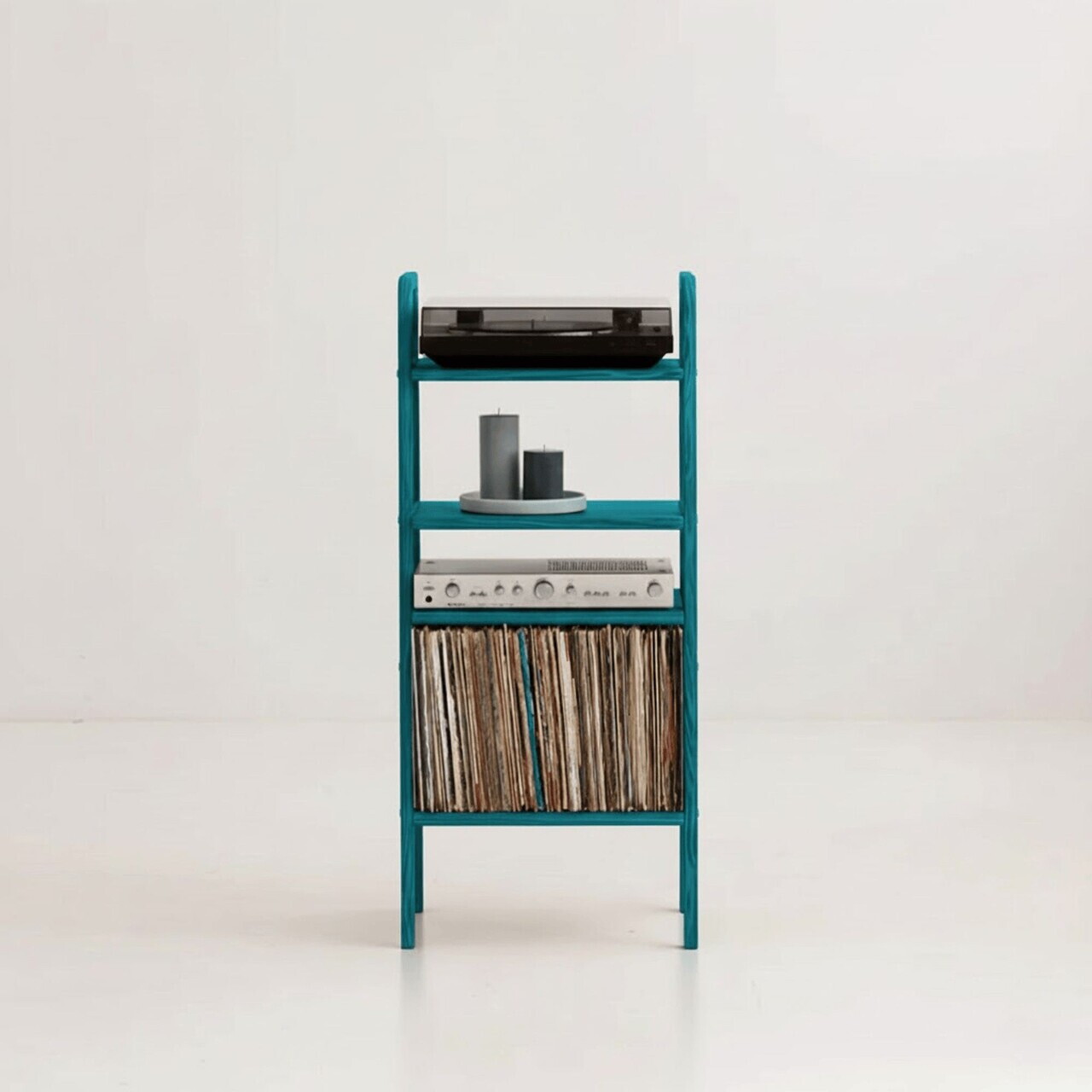 Suport pentru pick-up, Hanah Home, CPT4846-50, 50x90x40 cm, PLACAJ CARPEN, Albastru — imaginea 4