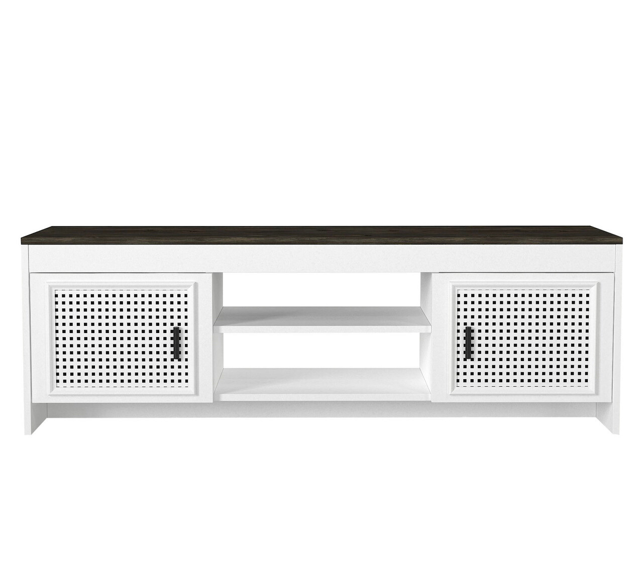 Comoda TV, Tera Home, Done, 150x48.2x35 Cm, PAL, Alb/Maro închis