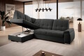 Coltar extensibil stanga 3 locuri ELTAP, LT-04FL, Sado, 272x192x95 cm, lemn/poliester, gri inchis