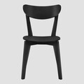 Set 2 scaune Vieri, Homla, 54x46.5x75.5 cm, lemn de cauciuc, negru