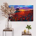 Tablou decorativ, 4570NISC-014, Canvas, Lemn, Multicolor