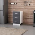 Dulap pentru bucatarie, Hanah Home, Minar, 45x87x58 cm, Alb / Antracit