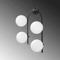 Aplica de perete, Fulgor, 942FLG2114, Metal, Negru / Crem