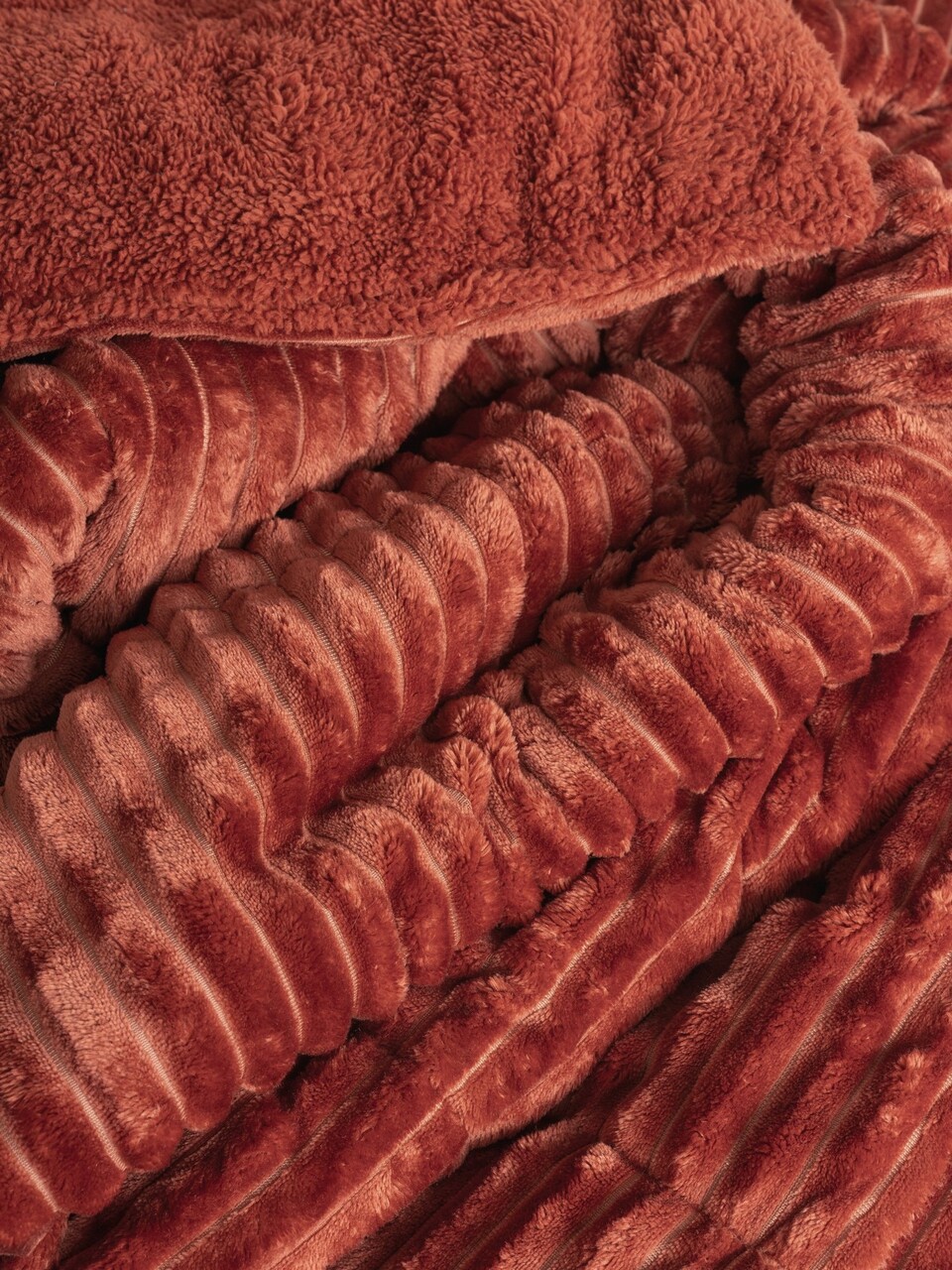 Cuvertura unică, Wave - Cinnamon, Cotton Box, Poliester
