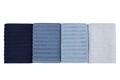 Set 4 prosoape de baie 406, Beverly Hills Polo Club, 70x140 cm, bumbac, albastru