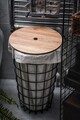 Cos de rufe, Puqa Design, Hazel, 33.5x35.5x60 cm, PAL, Stejar / Negru