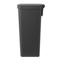 Cos de gunoi cu pedala, Brabantia, StepUp, 40 L, 35.2x28x66.6 cm, polipropilena, gri inchis