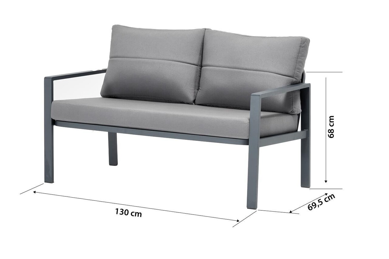 Set mobilier de gradina, Hanah Home, Siena, Antracit - view 8