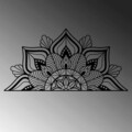 Decoratiune de perete, Mandala 1, Metal, Dimensiune: 154 x 78 cm, Negru