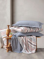 Lenjerie de pat dubla (DE), 3 piese, Duo - Dark Blue, Cotton Box, 50% bumbac / 50% poliester