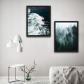 Set 2 tablouri decorative, Wave Forest Set, PAL, Hartie, Multicolor