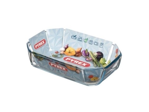 Vas rectangular, Pyrex, Inspiration, 22 x 33 cm, 3.2 L, sticla termorezistenta