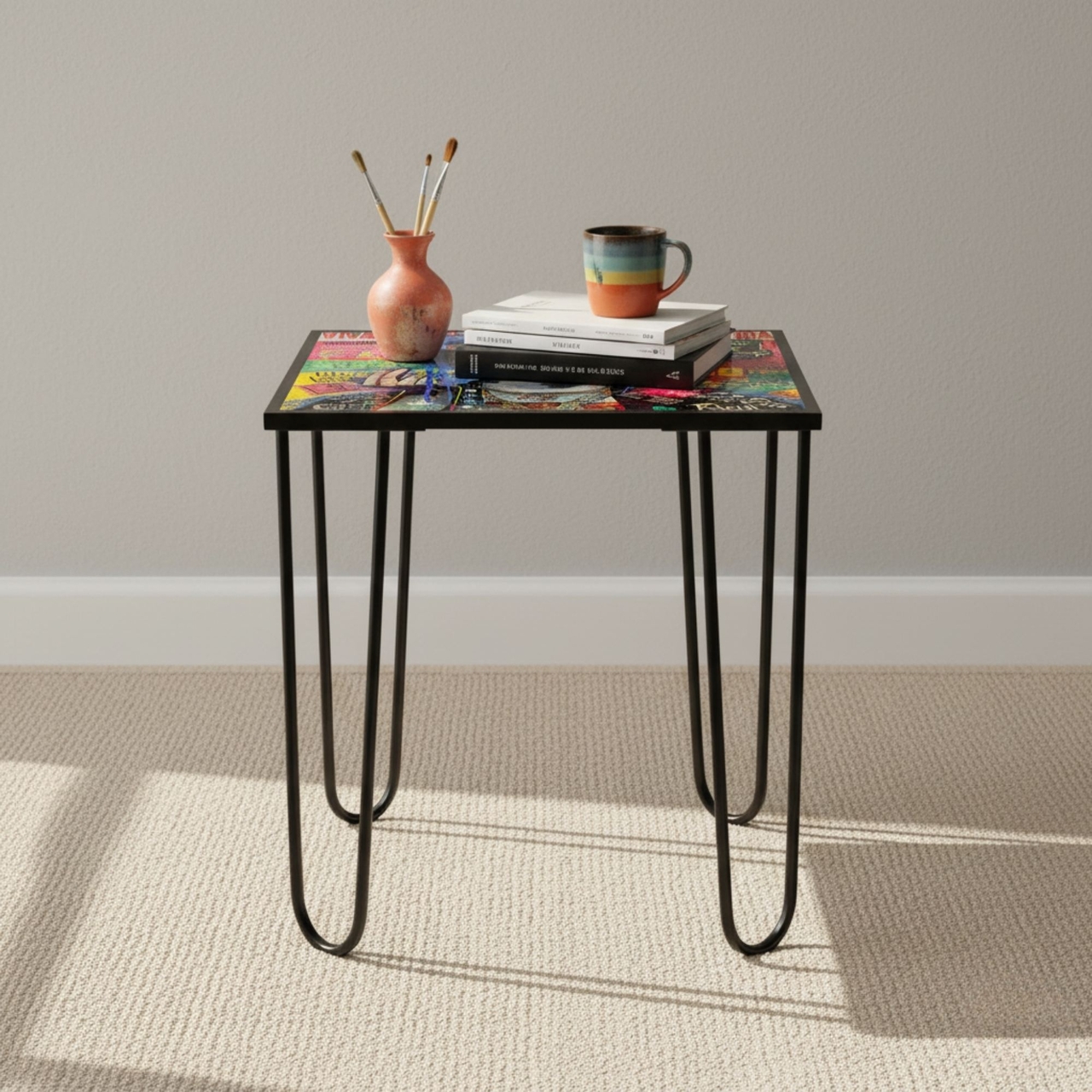 Masuta de cafea, Hanah Home, Shb-032-D, 53x55x53 cm, Multicolor