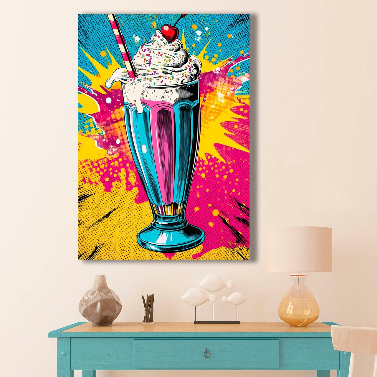 Tablou decorativ BSRPOPC-010 Lemn Multicolor