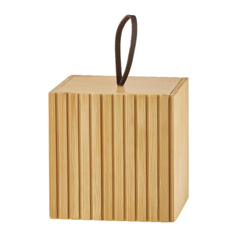Cutie pentru dischete demachiante Bamboo, Jotta, 9 x 9 x 9 cm, bambus, maro Jotta