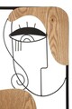 Decoratiune de perete Picassy, Mauro Ferretti, 38x89.5 cm, fier/MDF, negru/maro