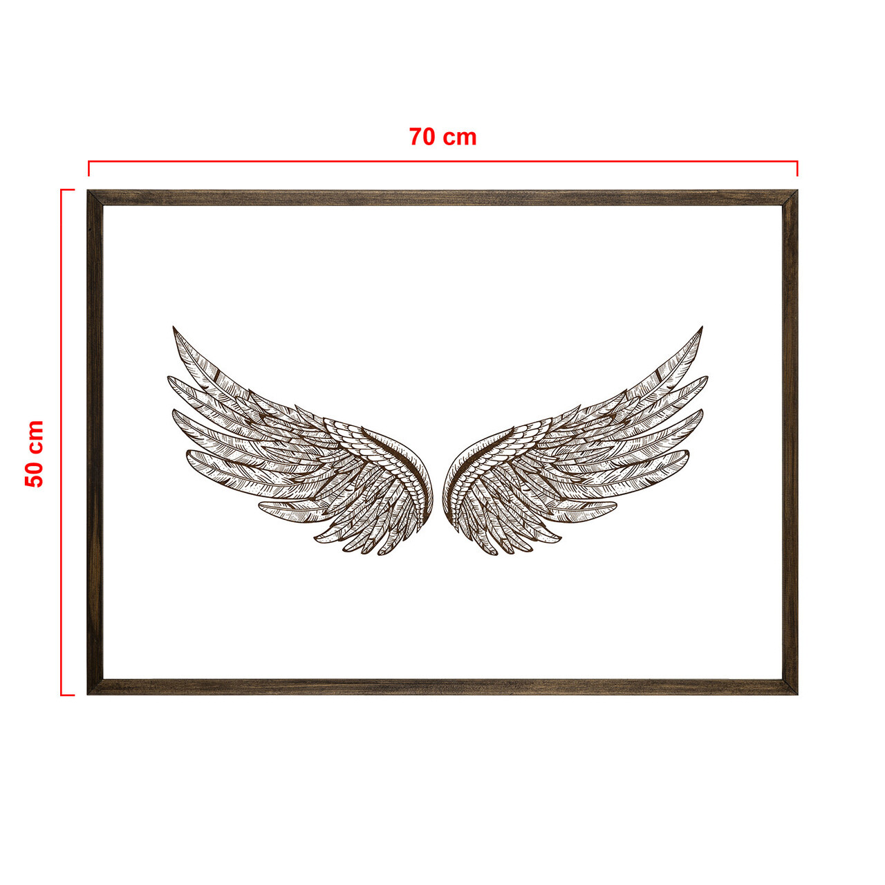 Tablou decorativ, TD123, Lemn, Desenat manual, Natural