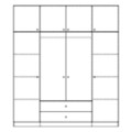 Dulap pentru haine Royal, Pakoworld, cu 4 usi, 200x58x230 cm, PAL melaminat, wenge