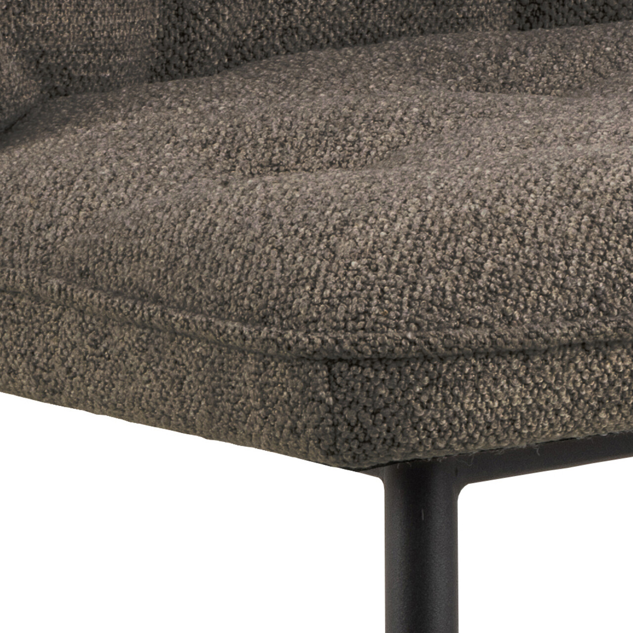 Scaun Brooke, Actona, 50x55x84 cm, tesatura Boucle/otel, grej - view 2