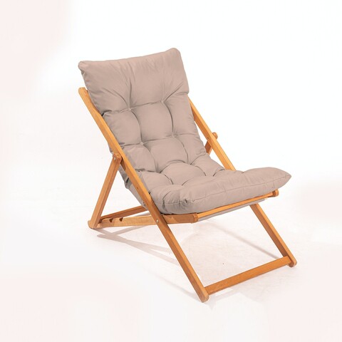 Scaun de gradina, Meya Dekor, My006, 59x90x44 cm, Lemn de fag, Maro / Natural