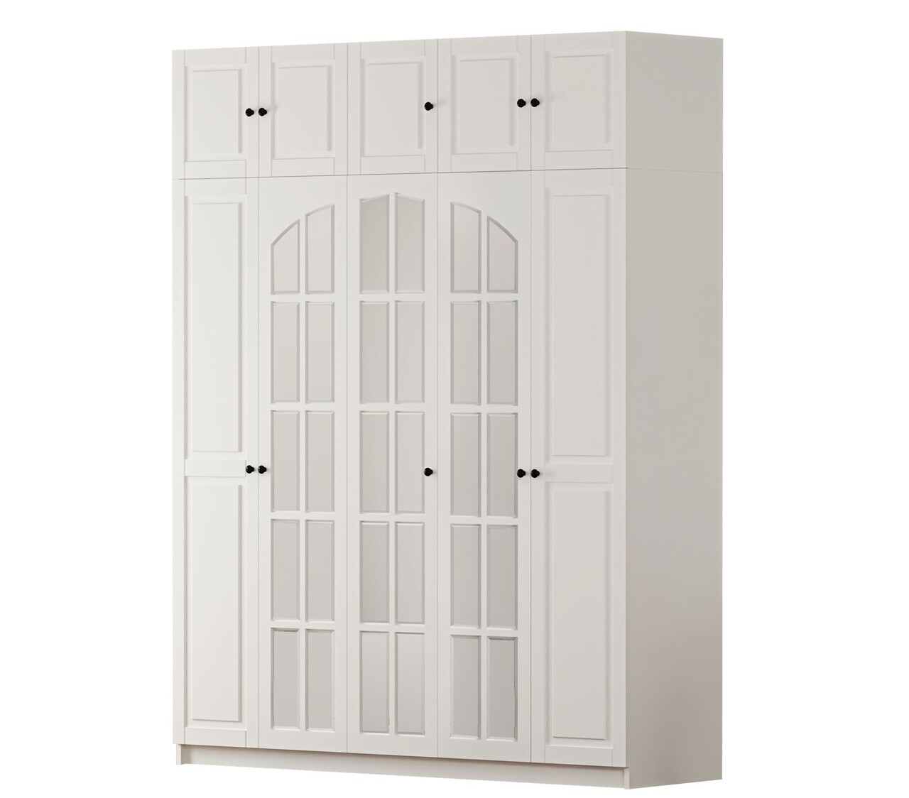 Dulap pentru haine, Rabi, Rb-185-13, 175x210x52 cm, Alb mat - 2 | YEO