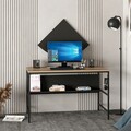 Birou, Minerva, Greta, 120x74x60 cm, PAL, Dore / Negru