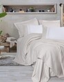 Set cuvertura pique dubla, Chaste - Stone, Cotton Box, Bumbac