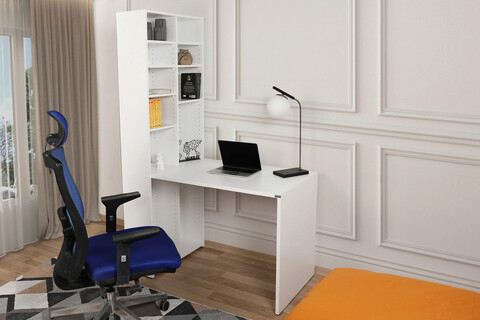 Birou, adore, cmu-206-dd-1, pal, latte / alb