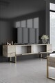 Comoda TV, Bexley, Luxe, Travertin / Auriu