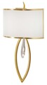 Aplica de perete Vienna, Mauro Ferretti, 1 x E14, 20W, 16x15x50 cm, fier, auriu/alb