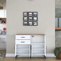 Dulap multifunctional, Rani, JE166, Alb/Maro