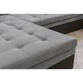 Coltar extensibil dreapta 5 locuri ELTAP, Damario, 338x189x78 cm, lemn/poliester, albastru inchis/gri inchis